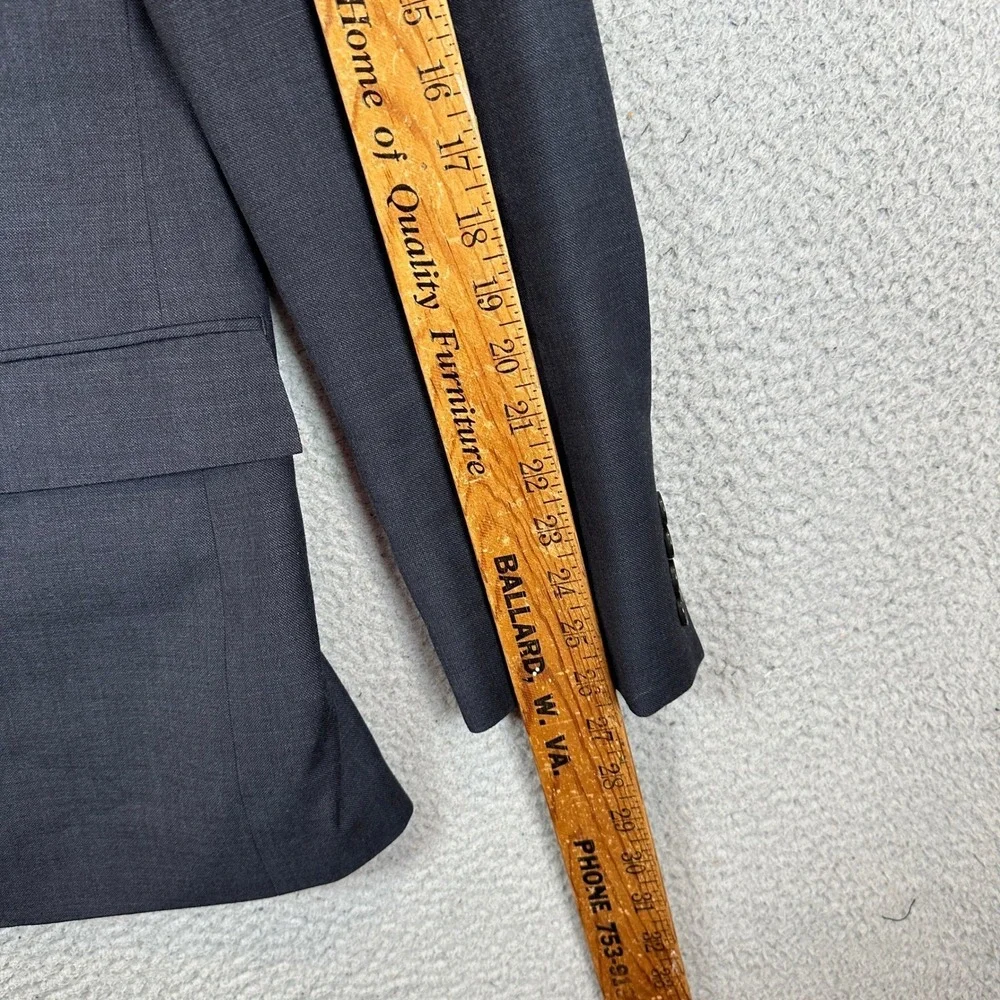 J Crew Ludlow Blazer Men 40L Charcoal Grey Italian Wool Tollegno 1900 Sport Coat